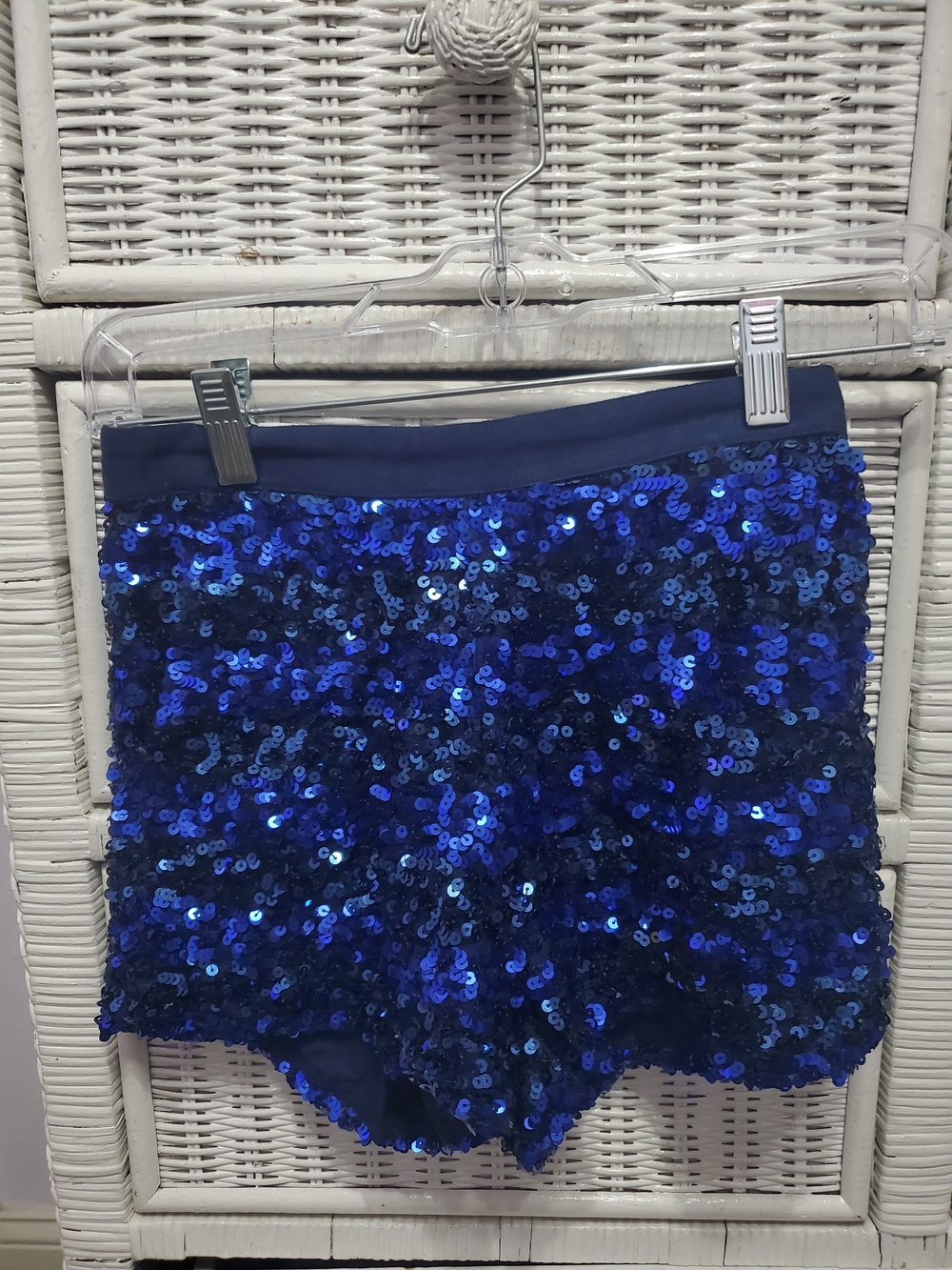 Royal Blue Sequin Skort with Elastic Waistband Size 9